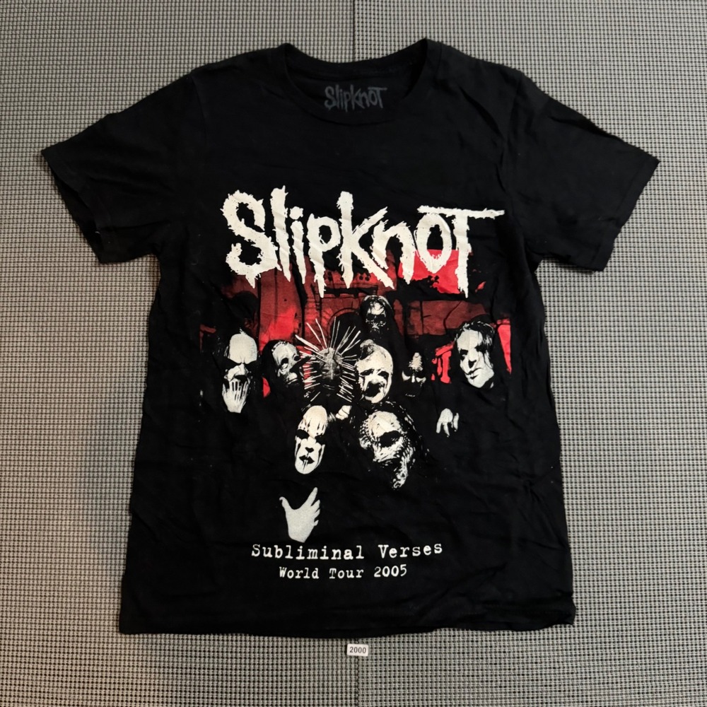 Slipknot Subliminal Verses World Tour 2005 Graphic T-Shirt Black XS 2021 Reprint